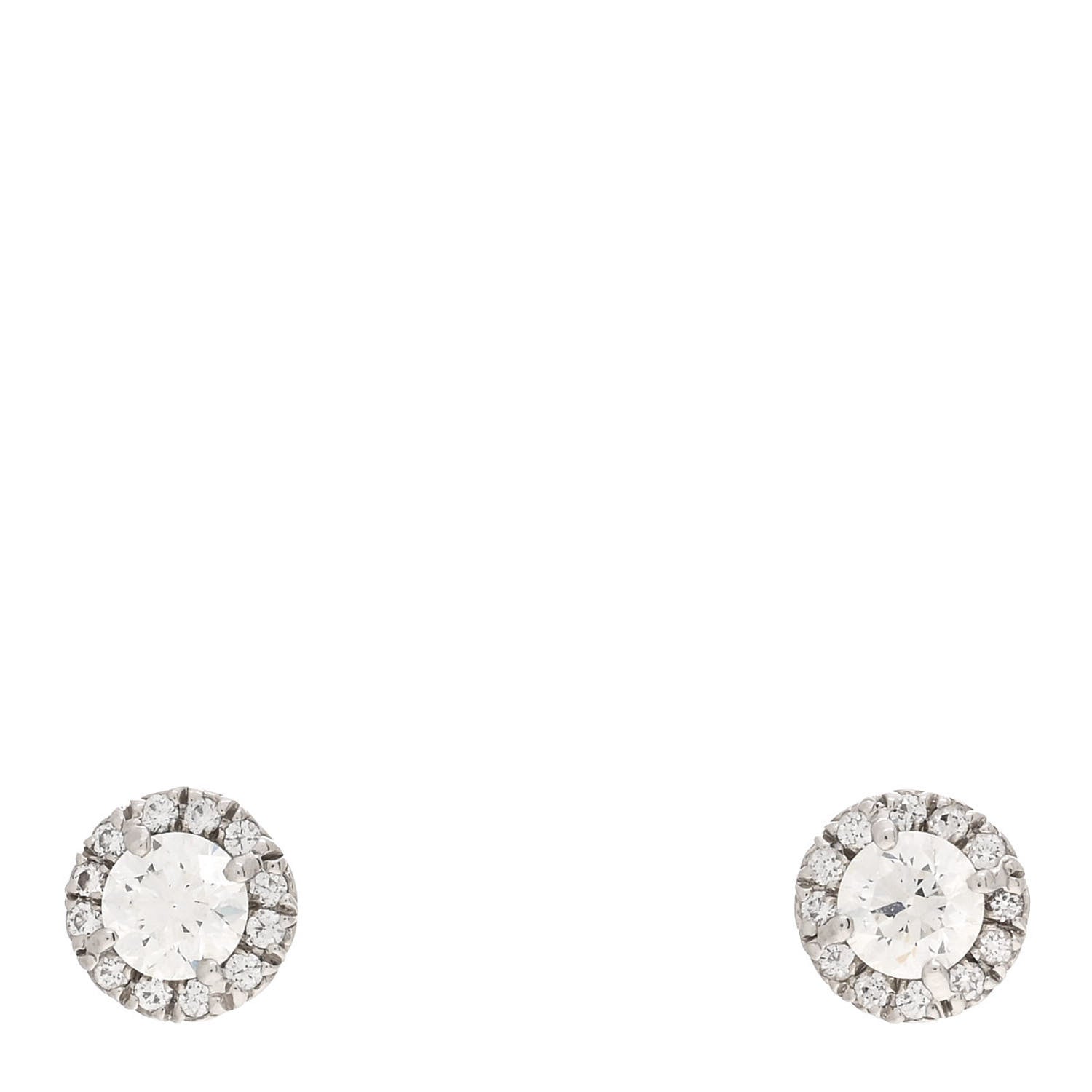 Tiffany Platinum Diamond .58ctw Soleste Earrings 1 of 6