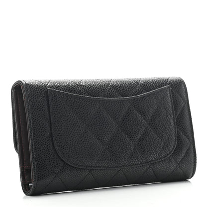 Chanel Caviar Quilted Large Flap Wallet Black 3 of 9