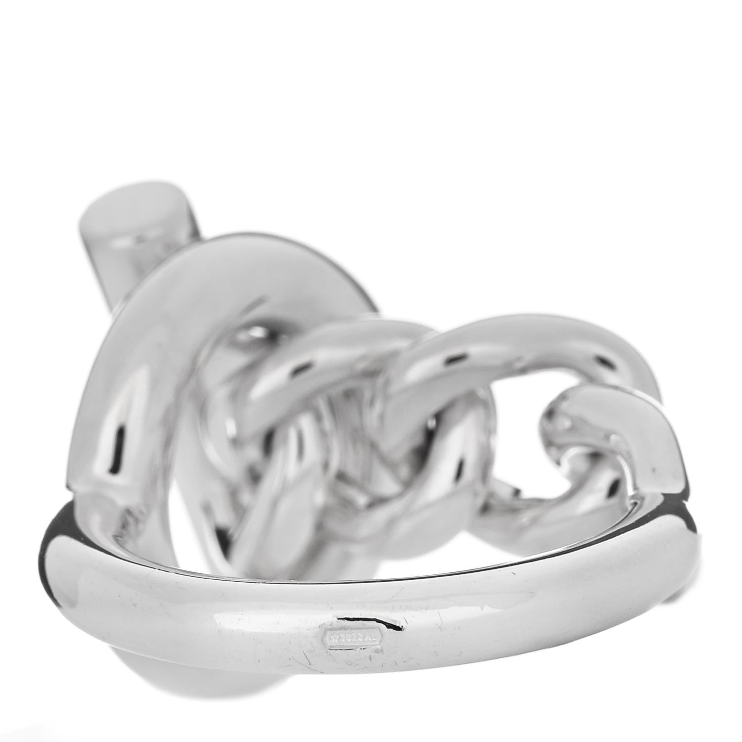 Hermes Sterling Silver GM Croisette Ring 54 6.75 3 of 5