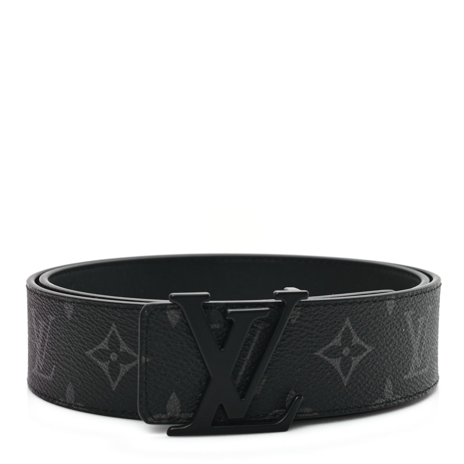 Louis Vuitton Monogram Eclipse 40mm LV Initiales Belt 85 34 Black 1 of 5