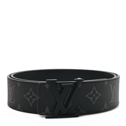 Louis Vuitton Monogram Eclipse 40mm LV Initiales Belt 85 34 Black 1 of 5