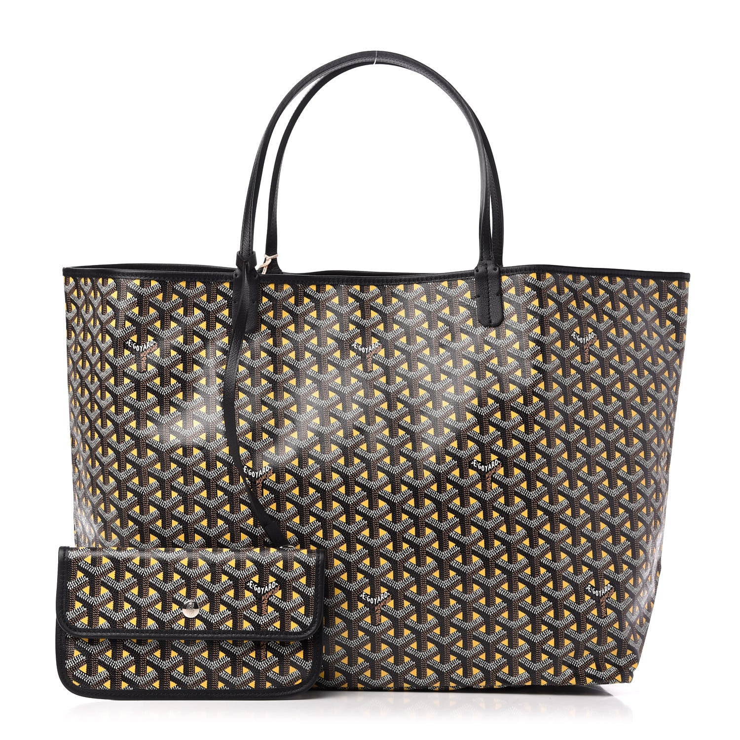 Goyard Goyardine Saint Louis Claire Voie GM Black Yellow 1 of 10