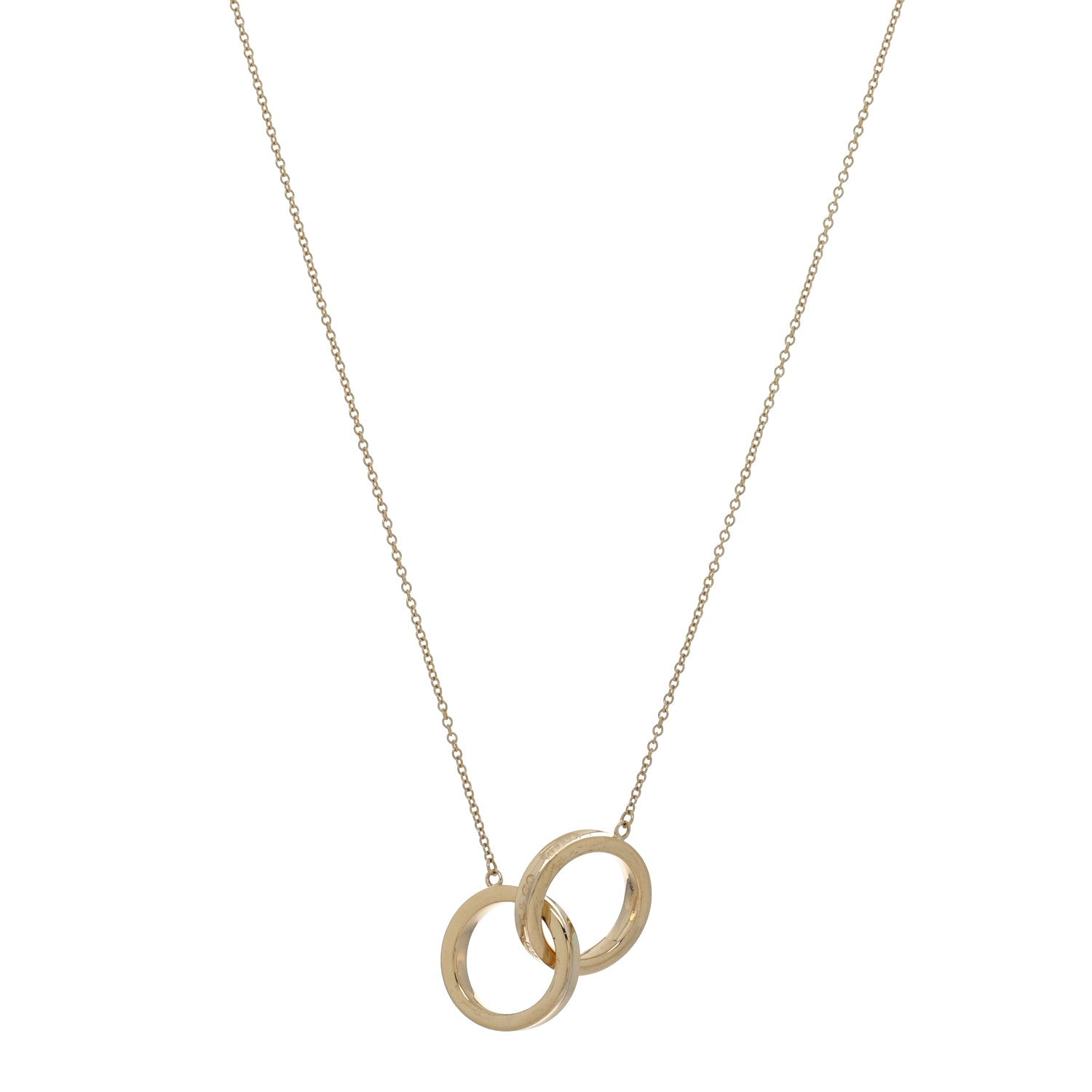 Tiffany 18K Yellow Gold 1837 Interlocking Circles Pendant Necklace 1 of 4