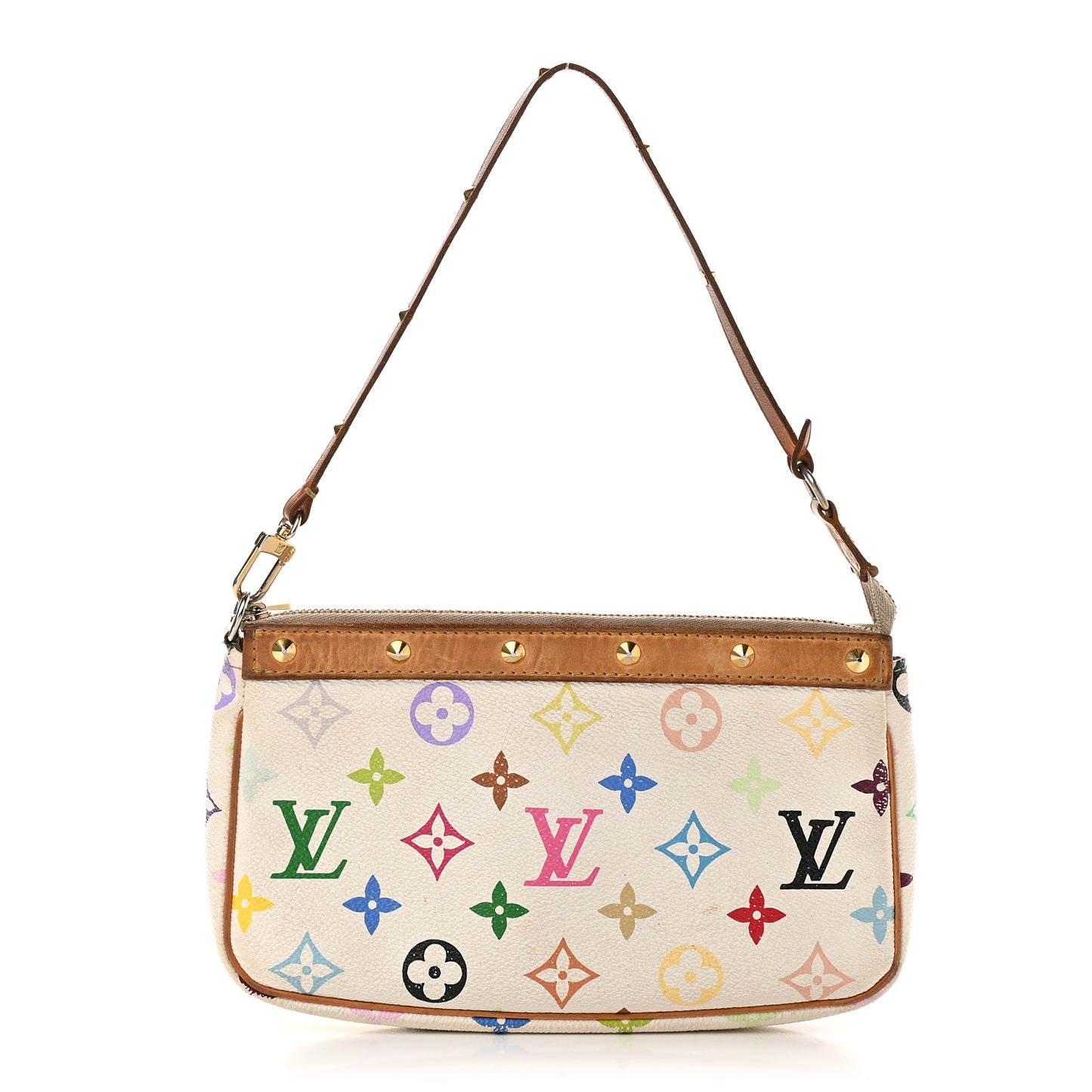Monogram Multicolor Pochette Accessories White