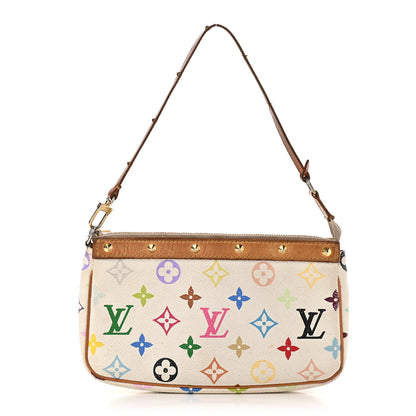 Louis Vuitton Monogram Multicolor Pochette Accessories White 1 of 8