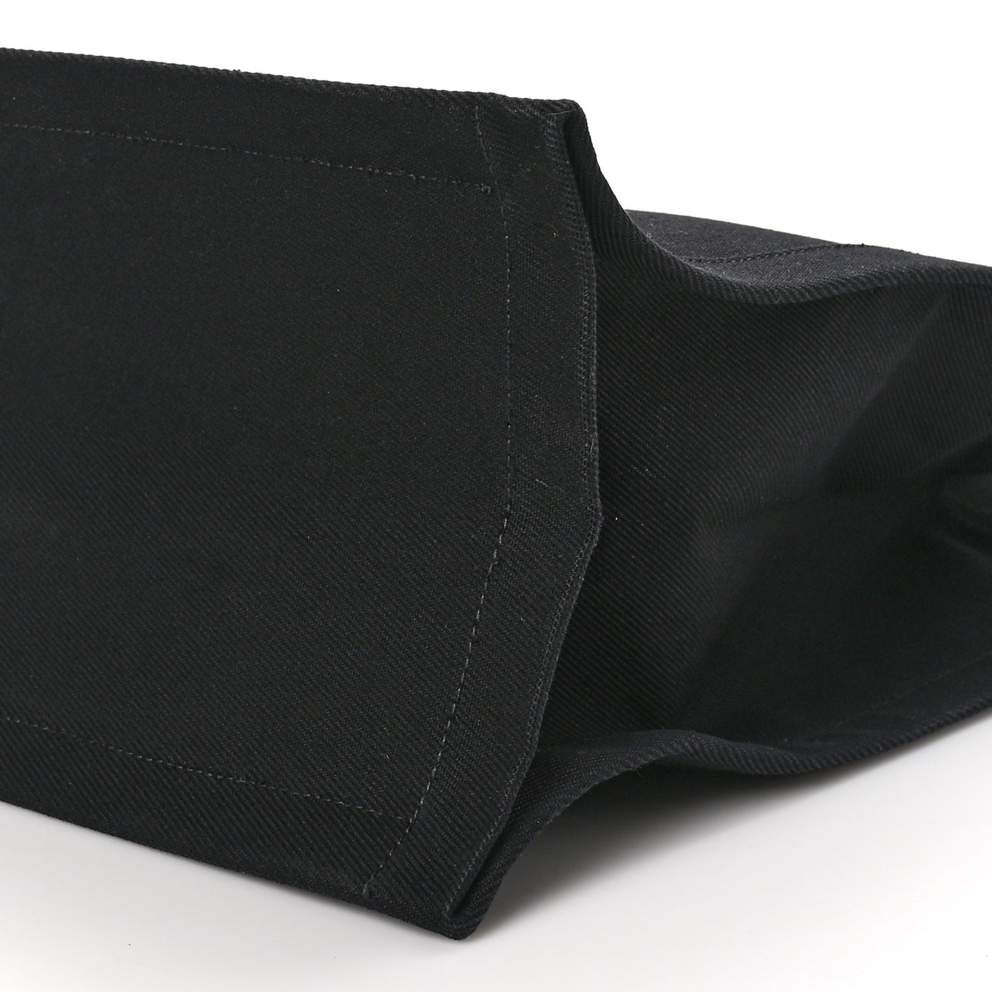 Linen Calfskin Rive Gauche Tote Black