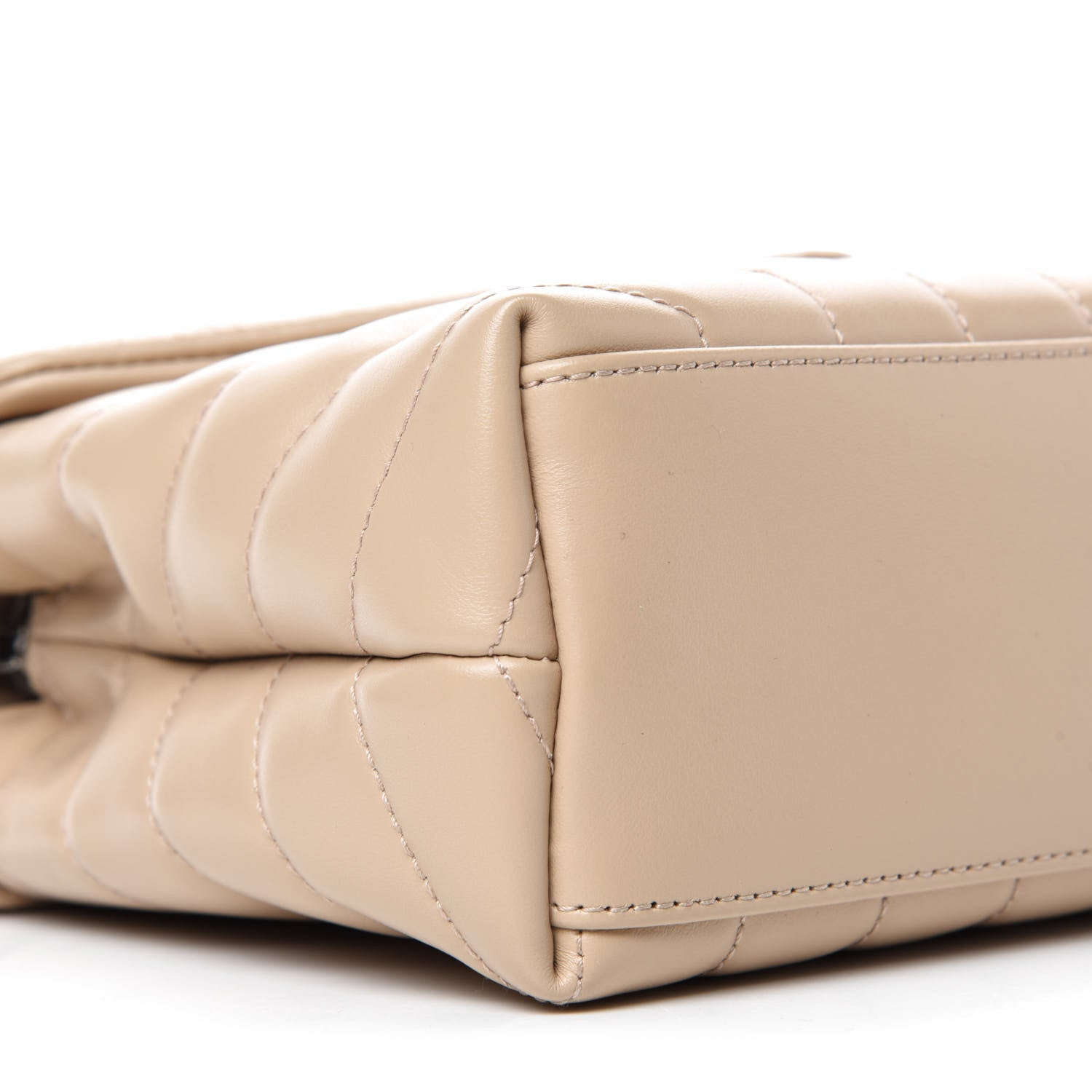 Saint Laurent Calfskin Y Quilted Monogram Small Loulou Chain Satchel Nude Powder 6 of 12