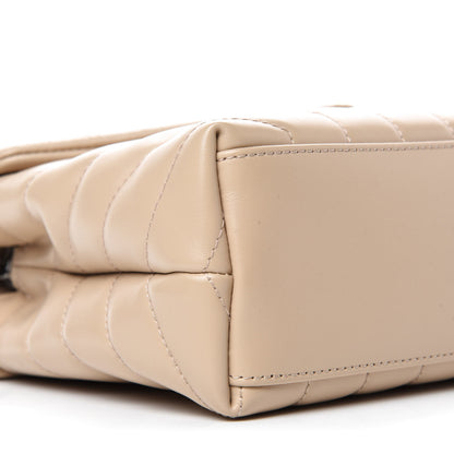 Saint Laurent Calfskin Y Quilted Monogram Small Loulou Chain Satchel Nude Powder 6 of 12