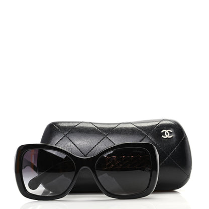 Chanel Acetate Metal Chain Square Sunglasses 5305 Black 8 of 8