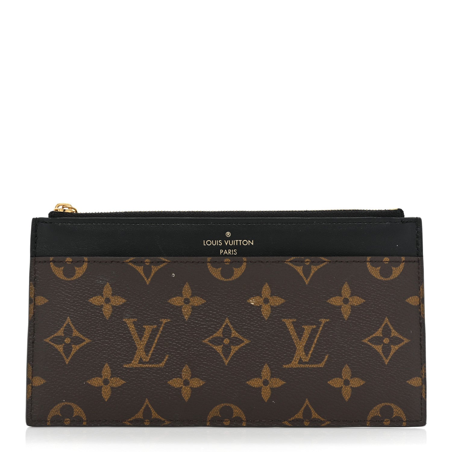 Louis Vuitton Monogram Slim Purse Black 1 of 12