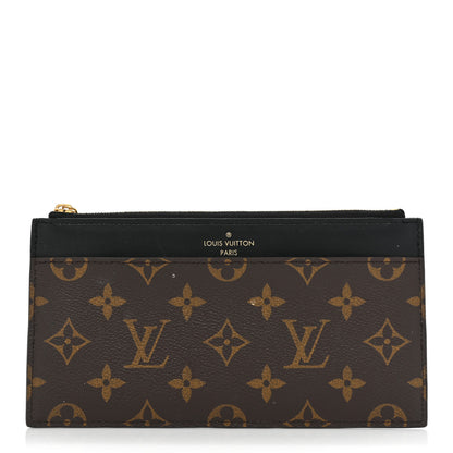 Louis Vuitton Monogram Slim Purse Black 1 of 12