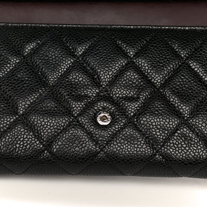 Chanel Caviar Quilted Long Flap Wallet Black 18 of 19