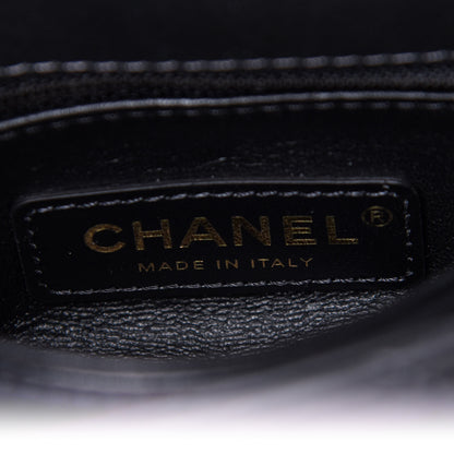 Chanel Calfskin Strass Quilted Extra Mini Coco Handle Flap Dark Grey 6 of 12