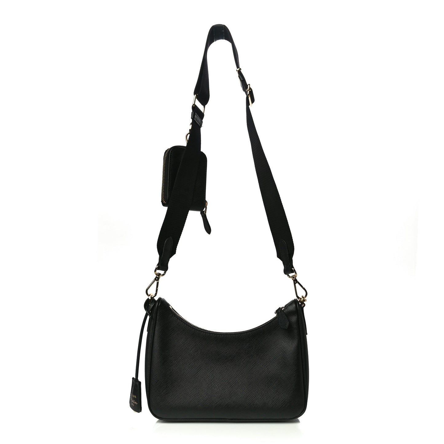 Saffiano Lux Re-Edition 2005 Shoulder Bag Black