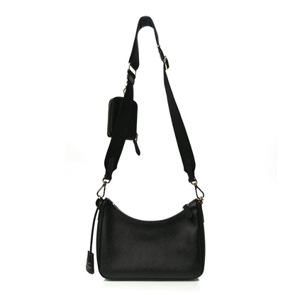 Prada Saffiano Lux Re-Edition 2005 Shoulder Bag Black 2 of 11