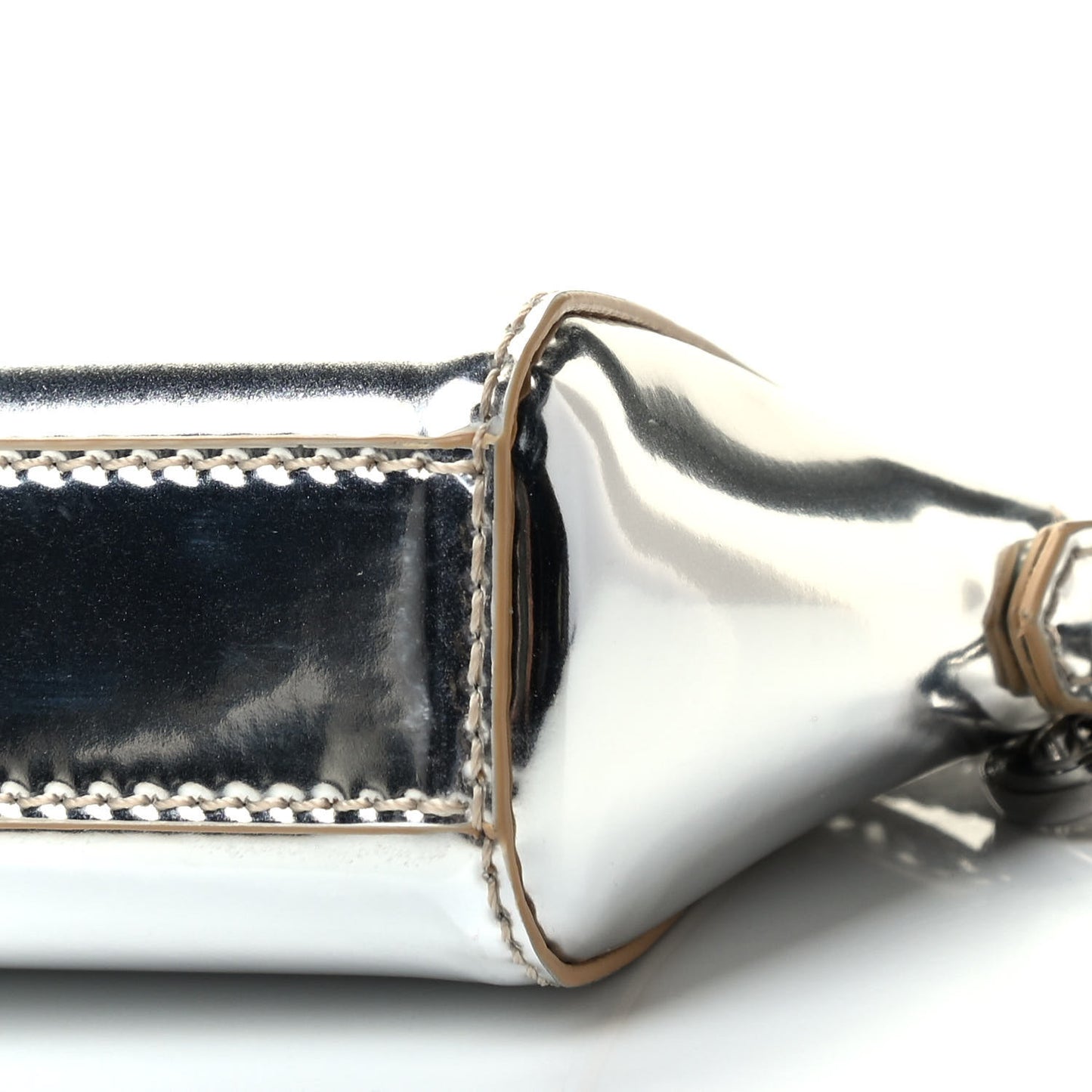 Metallic Calfskin Baby Antigona Silver