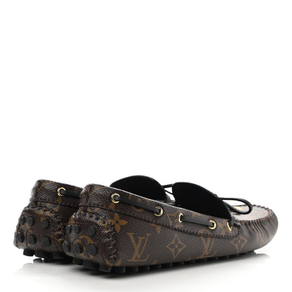 Louis Vuitton Monogram Mens Arizona Car Shoe Moccasin Loafers 39 Macassar 4 of 10