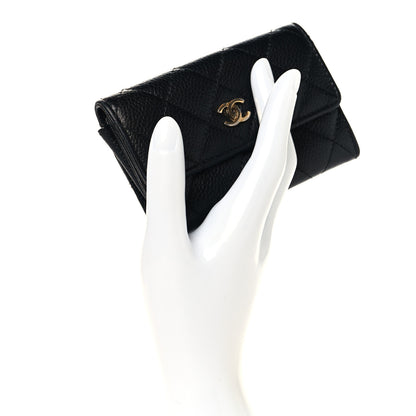 Chanel Caviar Quilted Flap Card Holder Black 2 of 8