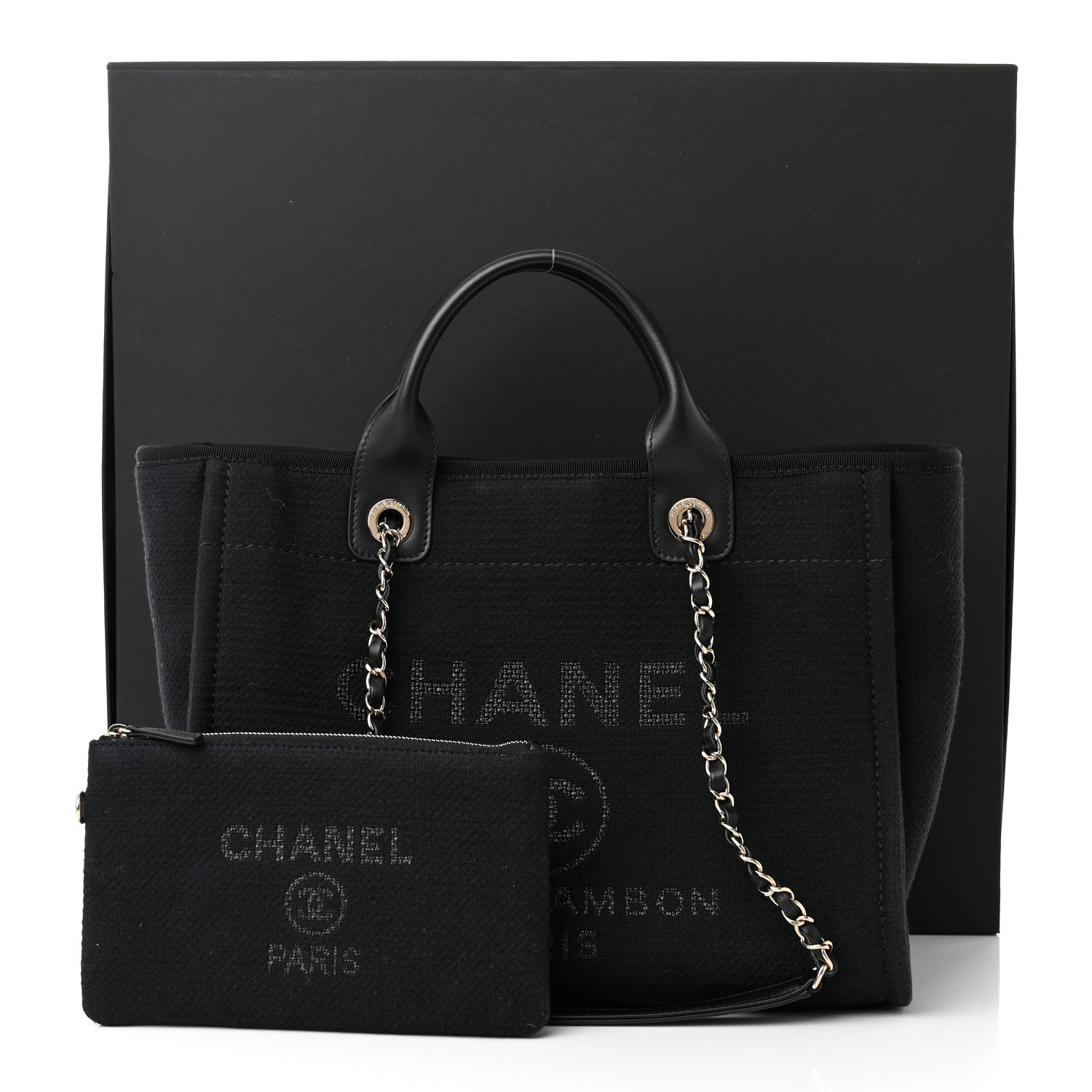 Chanel Mixed Fibers Small Deauville Tote Black 12 of 12