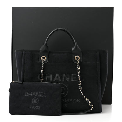 Chanel Mixed Fibers Small Deauville Tote Black 12 of 12