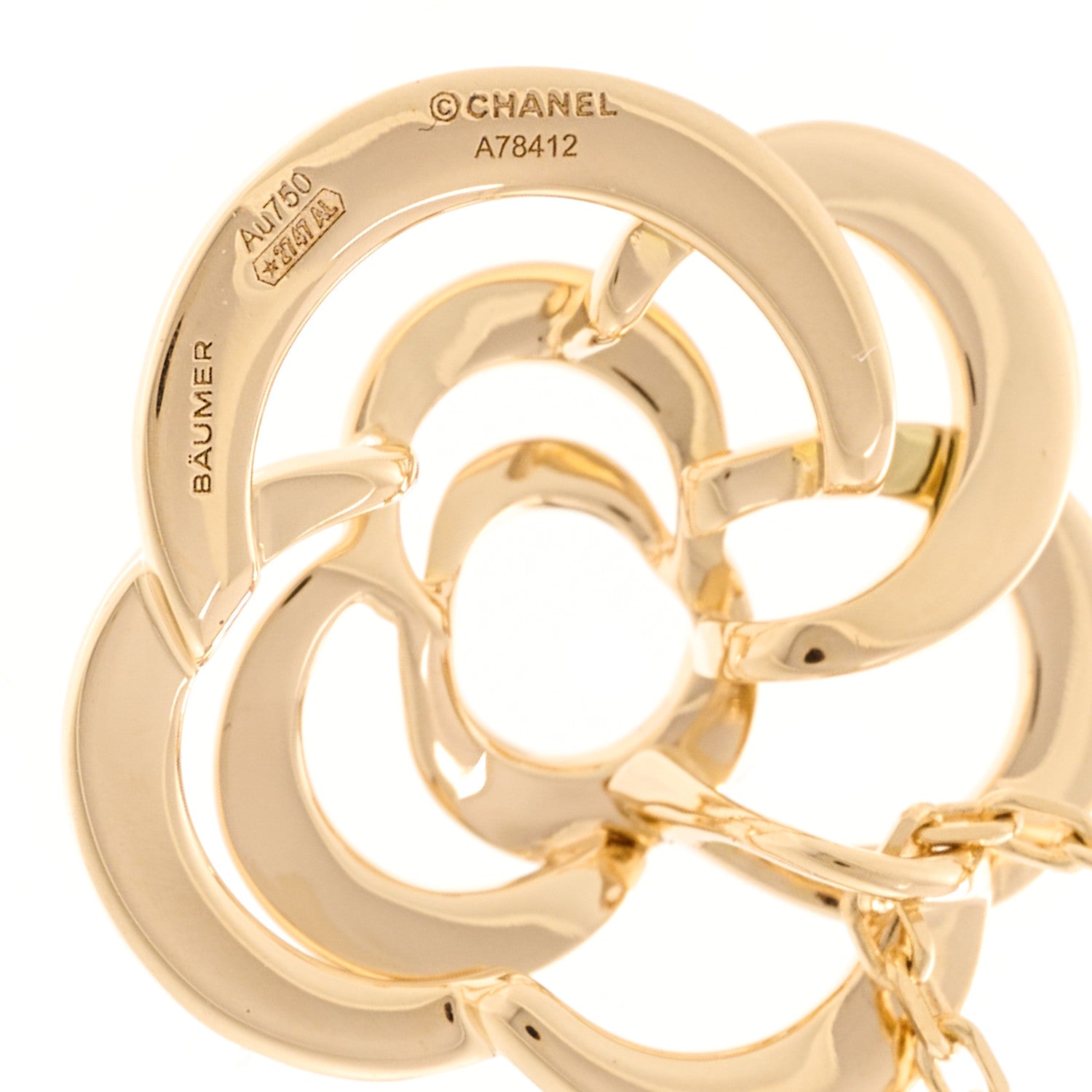 Chanel 18K Yellow Gold Fil de Camelia Pendant Necklace 4 of 4