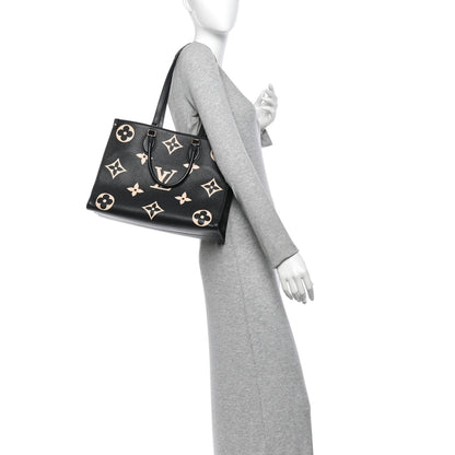 Louis Vuitton Empreinte Monogram Giant Onthego MM Black Beige 3 of 19