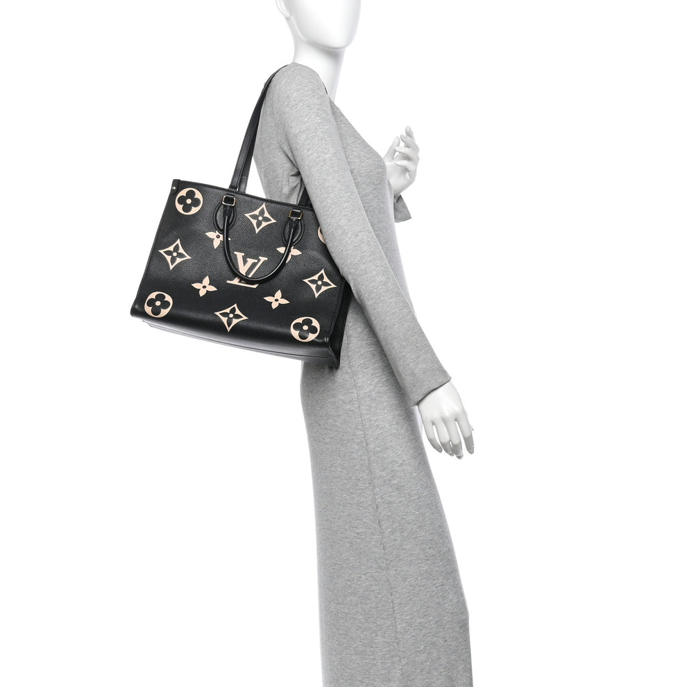 Louis Vuitton Empreinte Monogram Giant Onthego MM Black Beige 1986759 ...