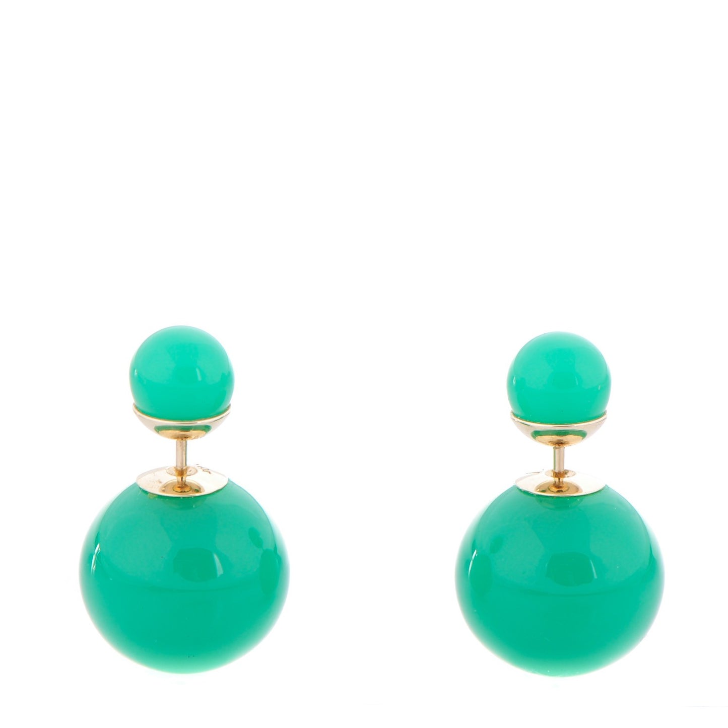 Mise En Dior Tribal Earrings Jade Green