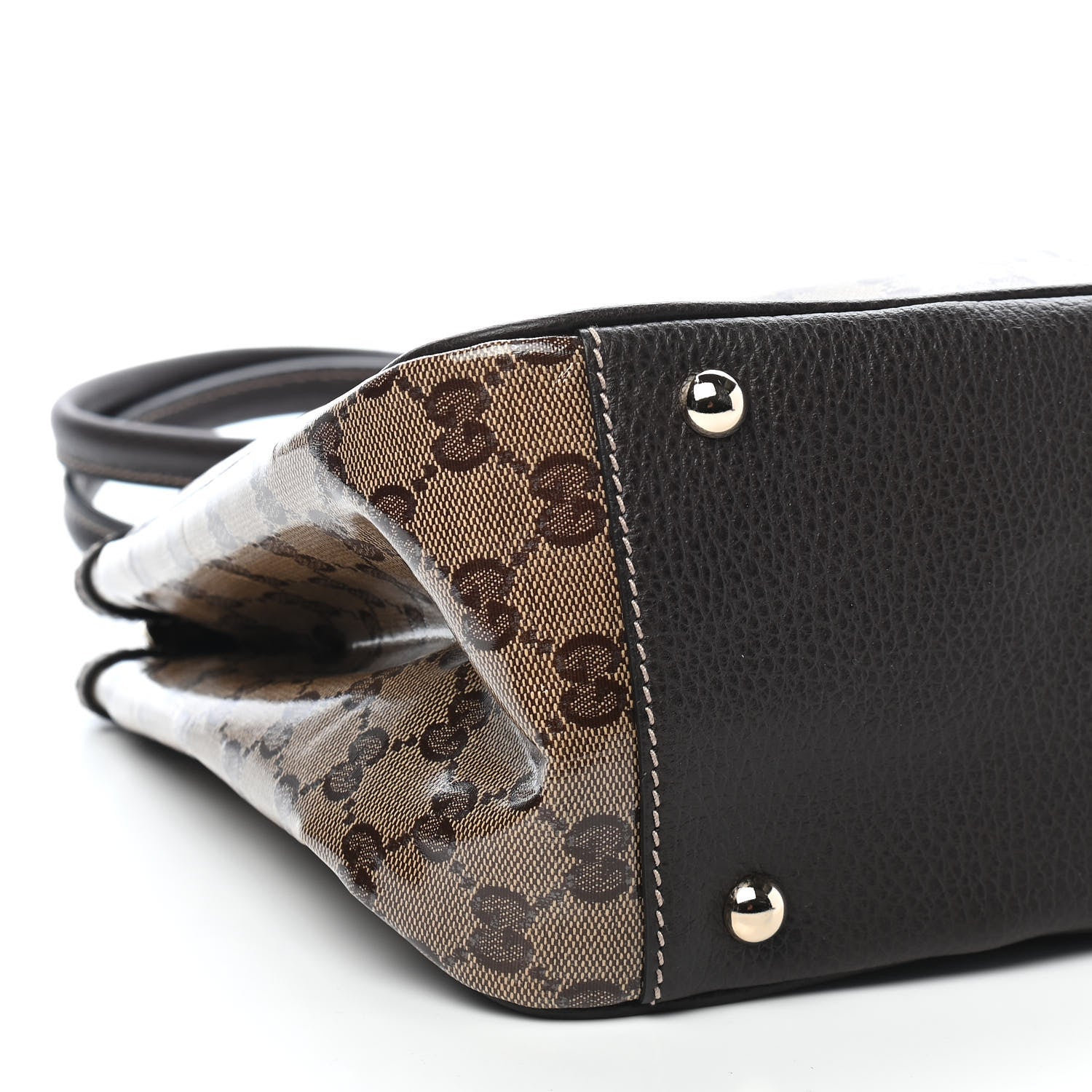 Gucci Crystal Monogram Medium Princy Tote Dark Brown 7 of 8