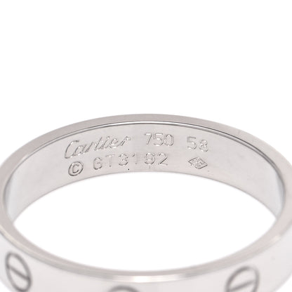 Cartier 18K White Gold 3.5mm LOVE Wedding Band Ring 58 8.5 4 of 4