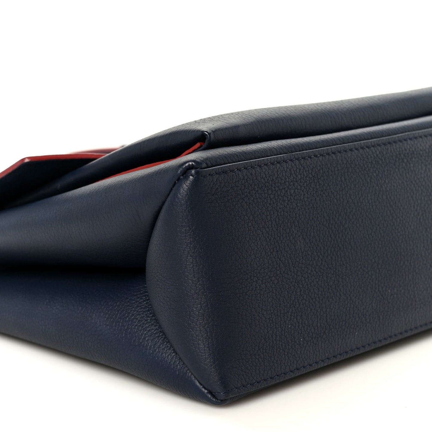 Soft Calfskin My Lockme Top Handle Marine Rouge