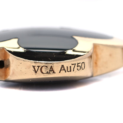 Van Cleef & Arpels 18K Yellow Gold Black Onyx Pure 14 Motifs Alhambra Necklace 7 of 8