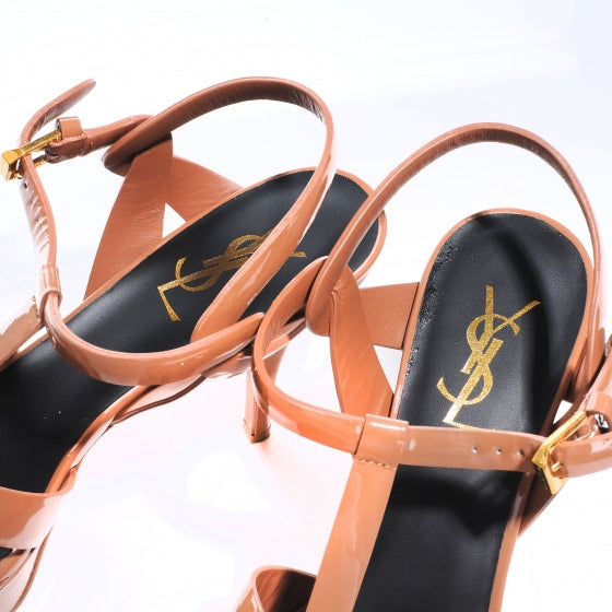 Paille Patent Tribute 75 Platform Sandals Light Clay 39