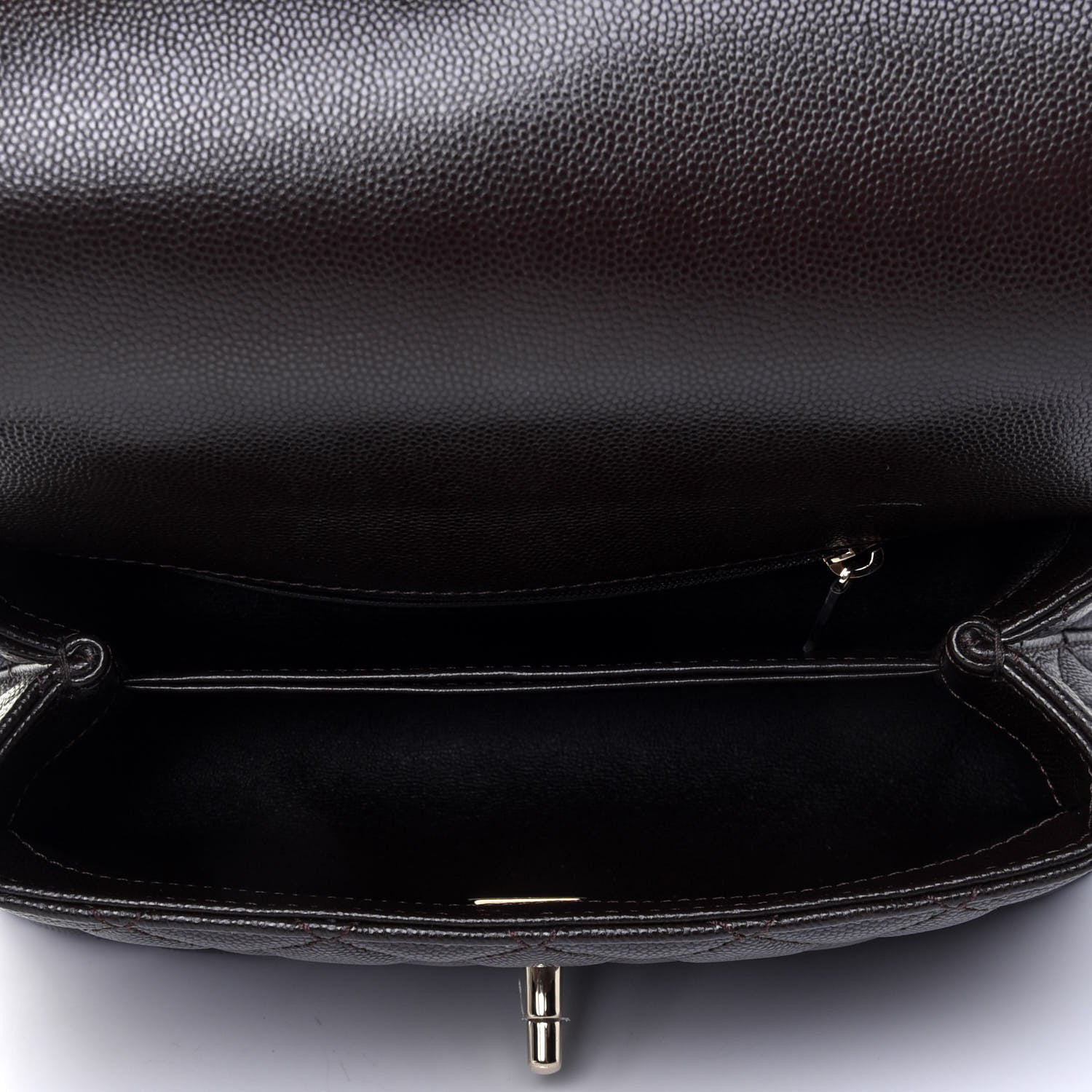 Chanel Caviar Quilted Mini Coco Handle Flap Dark Brown 8 of 10