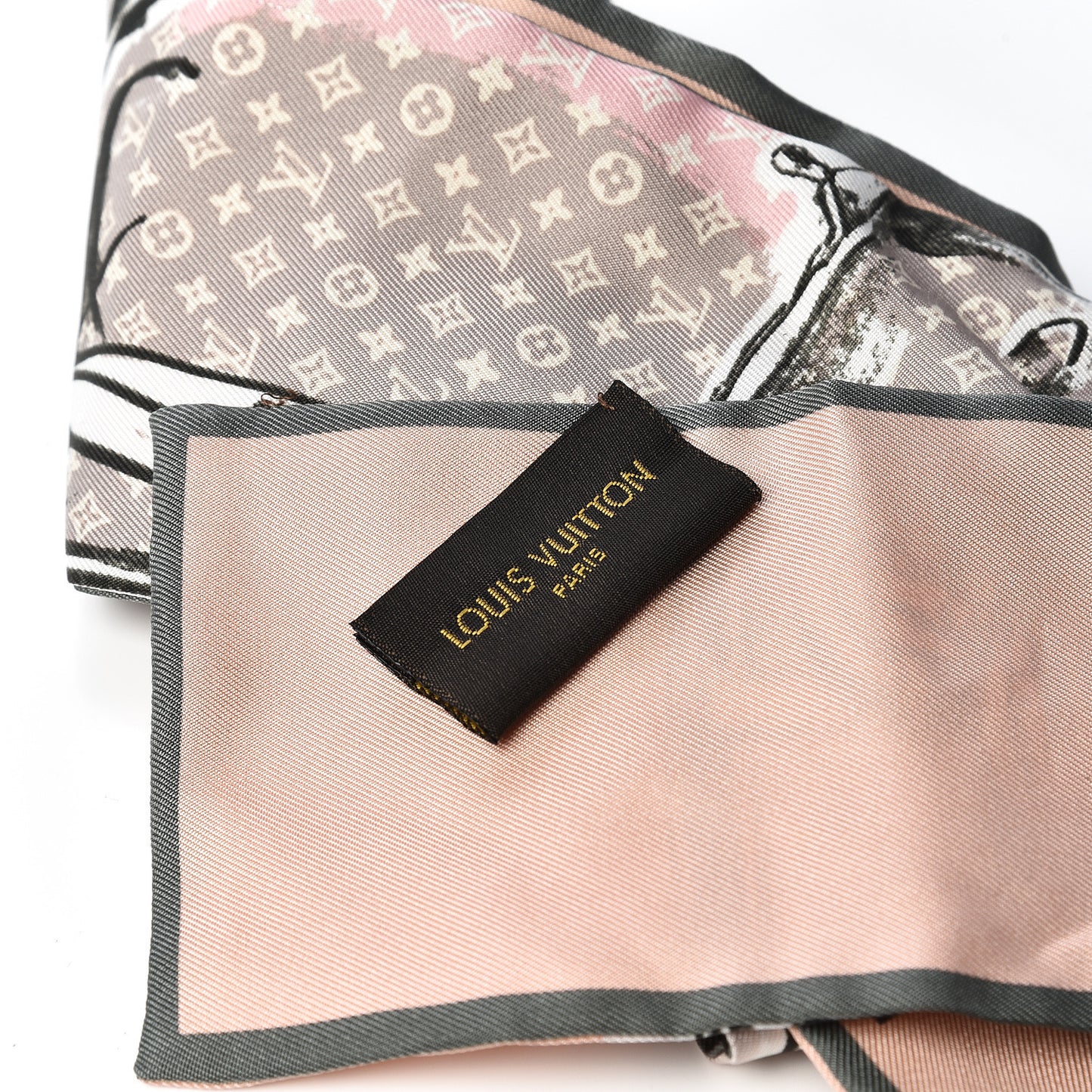 Silk Monogram Trunks Bandeau Rose Poudre