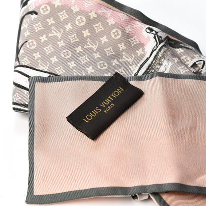 Louis Vuitton Silk Monogram Trunks Bandeau Rose Poudre 3 of 3