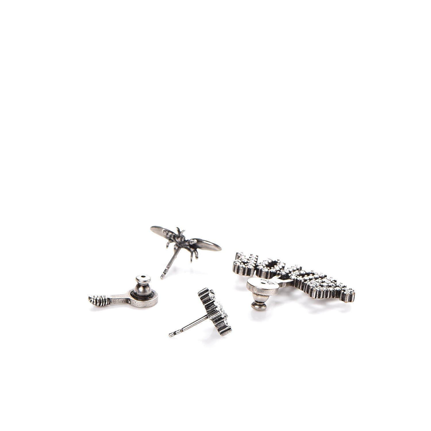 Christian Dior Palladium Crystal J'adior Earrings 3 of 4
