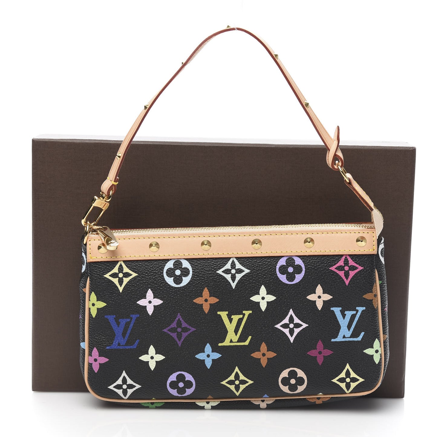 Monogram Multicolor Pochette Accessories Black