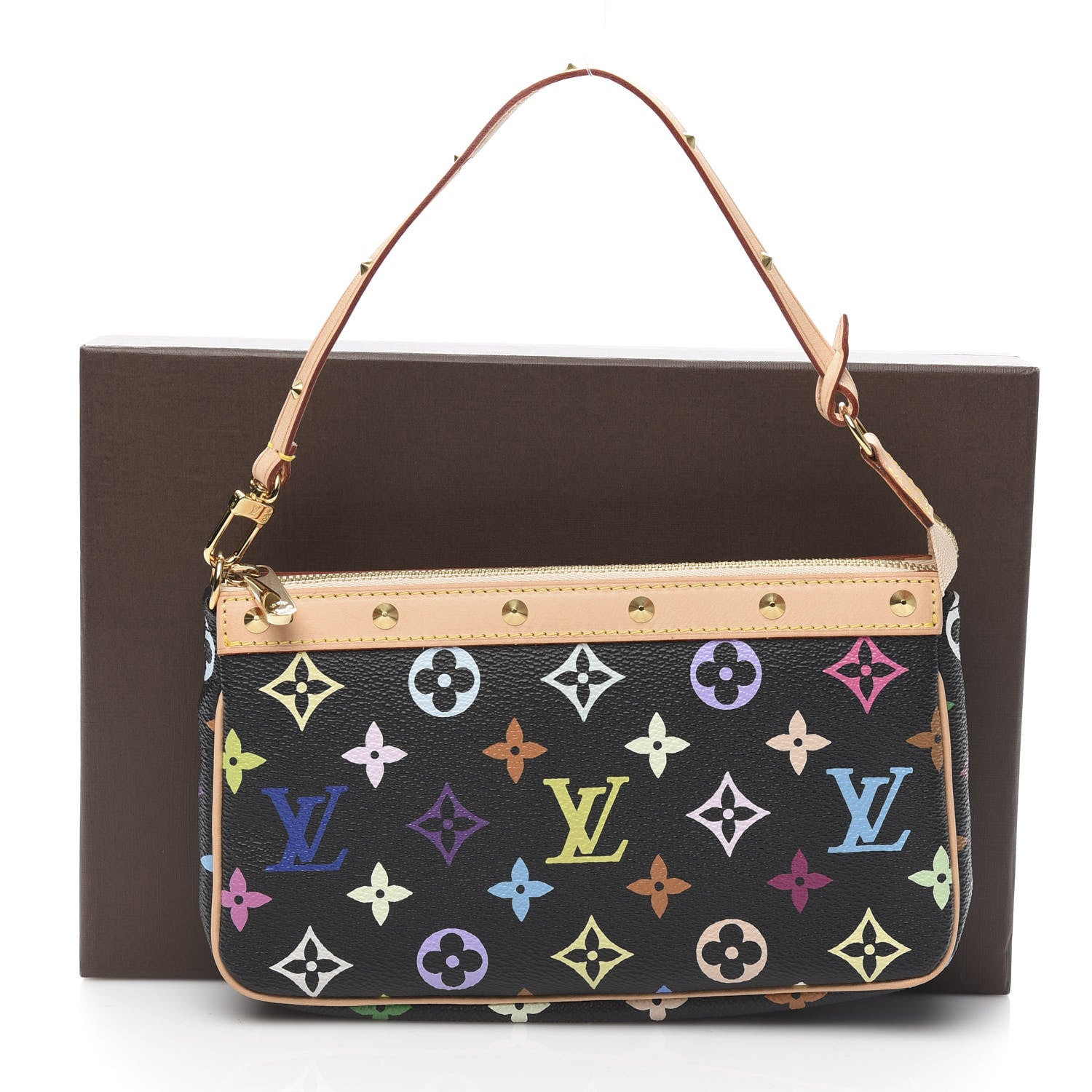 Louis Vuitton Monogram Multicolor Pochette Accessories Black 11 of 11