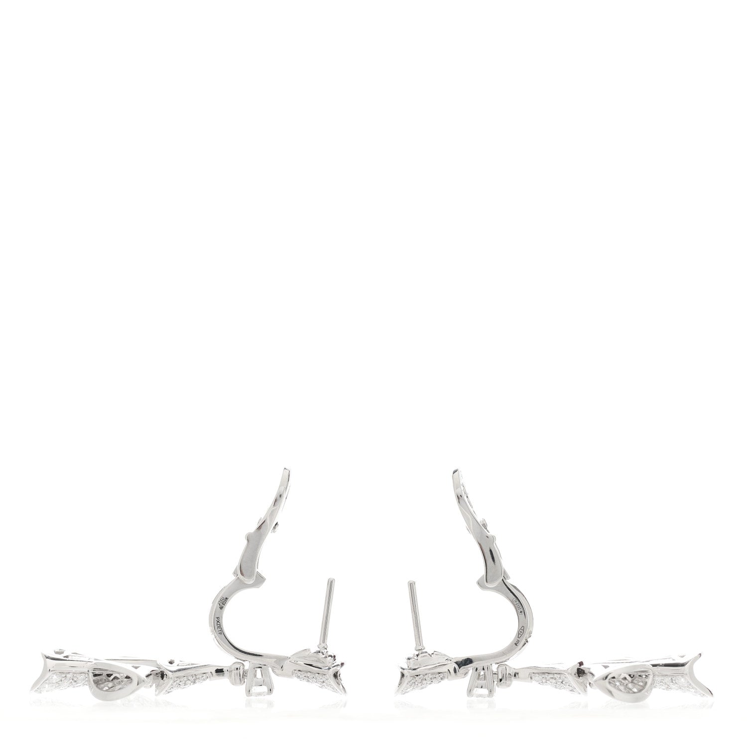 Bulgari 18K White Gold Diamond Divas' Dream Pave Drop Earrings 3 of 5