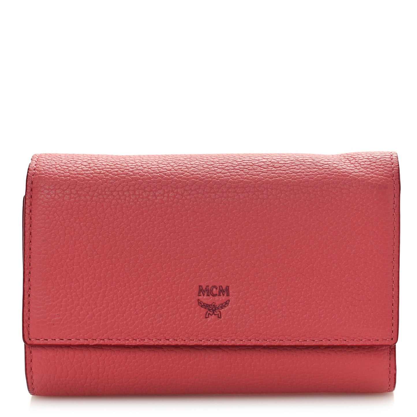Grained Calfskin Wallet Pink