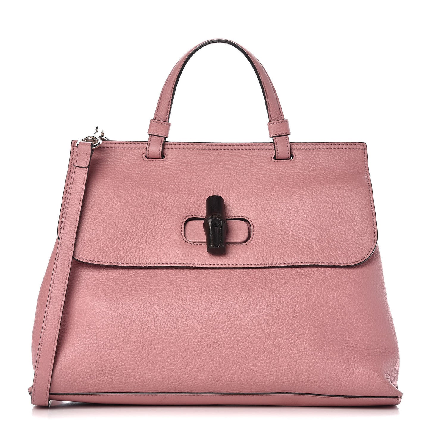 Cellarius Calfskin Medium Bamboo Daily Top Handle Bag Carmine Rose