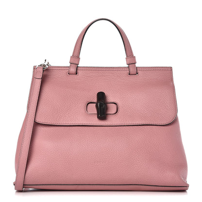 Gucci Cellarius Calfskin Medium Bamboo Daily Top Handle Bag Carmine Rose 1 of 10