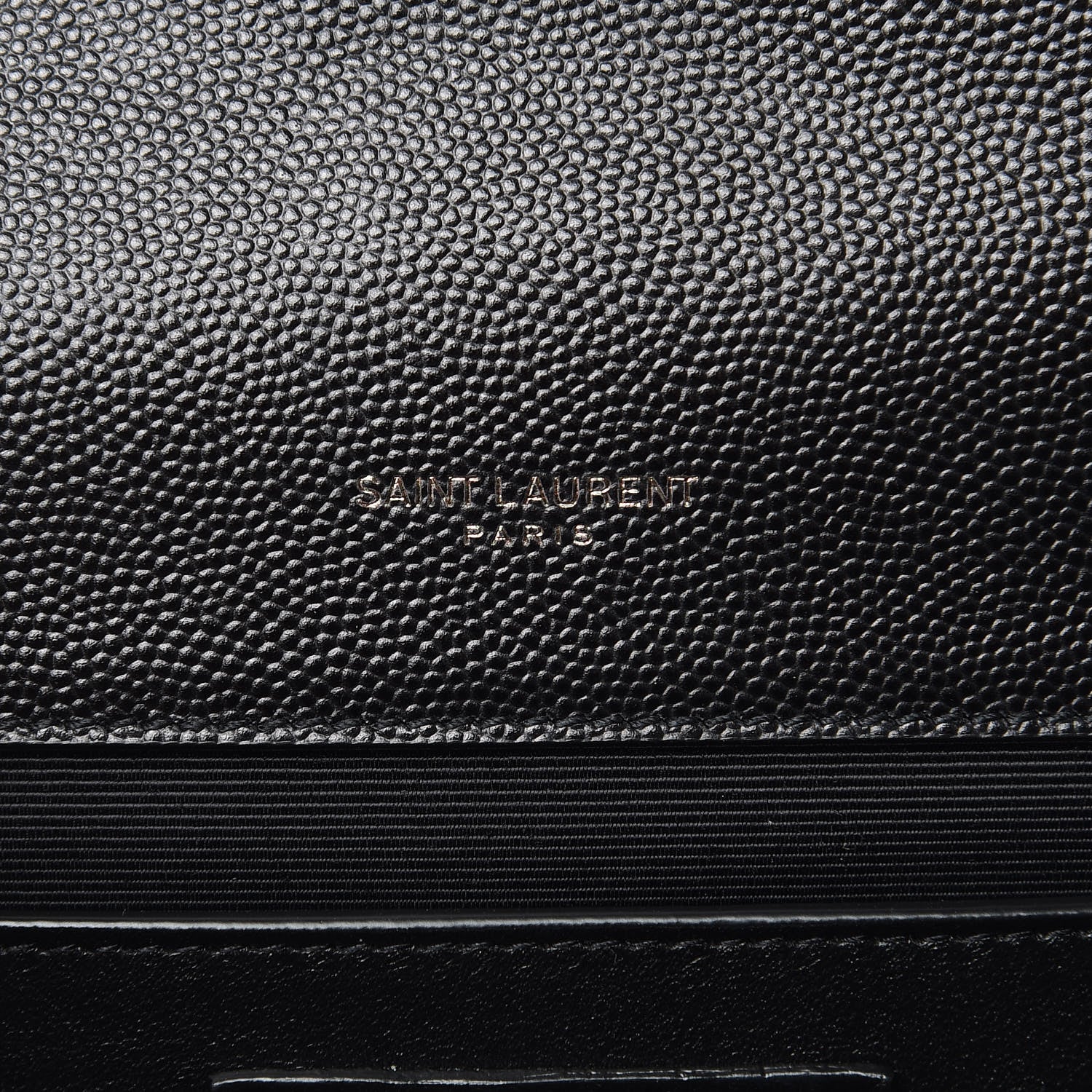 Saint Laurent Grain De Poudre Textured Mixed Matelasse Triquilt Medium Monogram Satchel Black 6 of 9