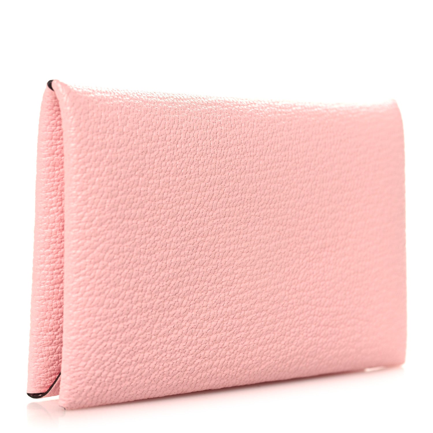 Hermes Chevre Mysore Calvi Card Case Rose Darling 3 of 8