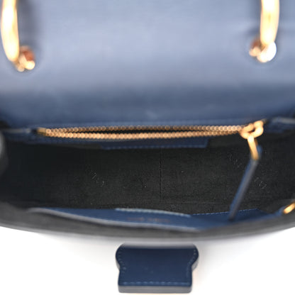 Burberry Trench Calfskin Small DK88 Top Handle Bag Ink Blue 5 of 16
