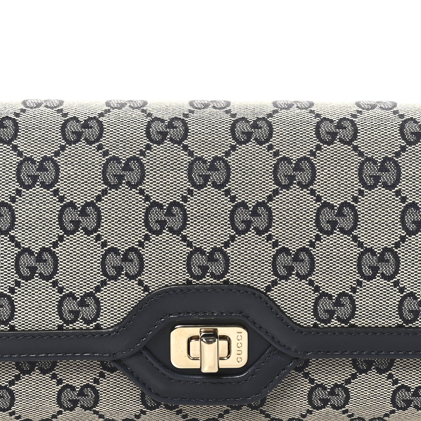 GG Monogram Small Luce Shoulder Bag Beige Blue