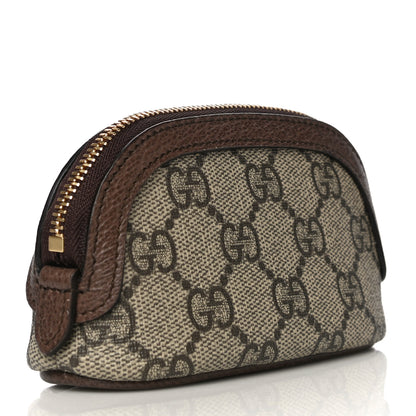 Gucci GG Supreme Monogram Web Ophidia Dome Key Pouch Beige New Acero 3 of 11