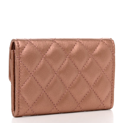 Chanel Metallic Calfskin Quilted Reissue Flap Card Holder Copper Pink 6 of 18