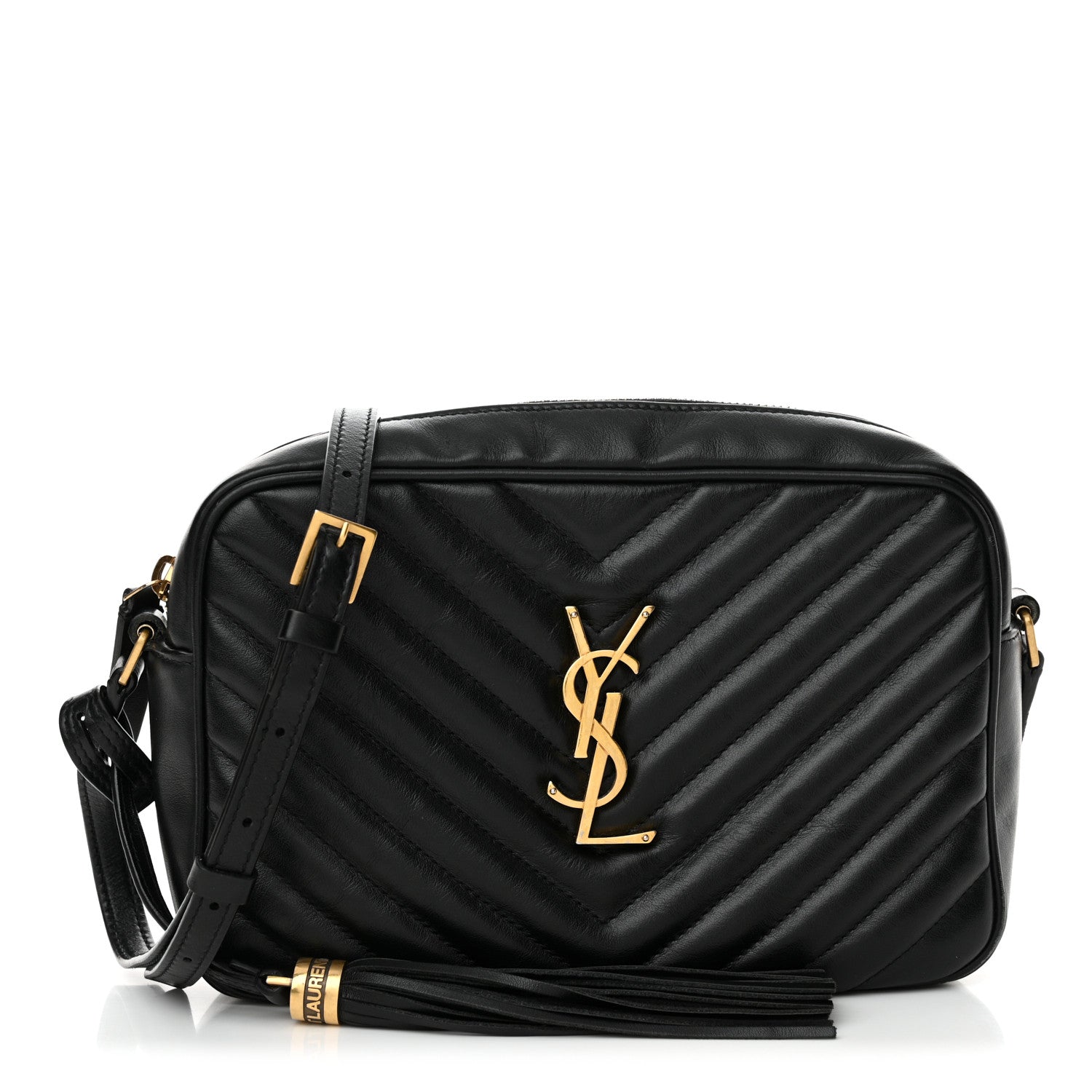 Saint Laurent Calfskin Matelasse Monogram Lou Camera Bag Black 1 of 20